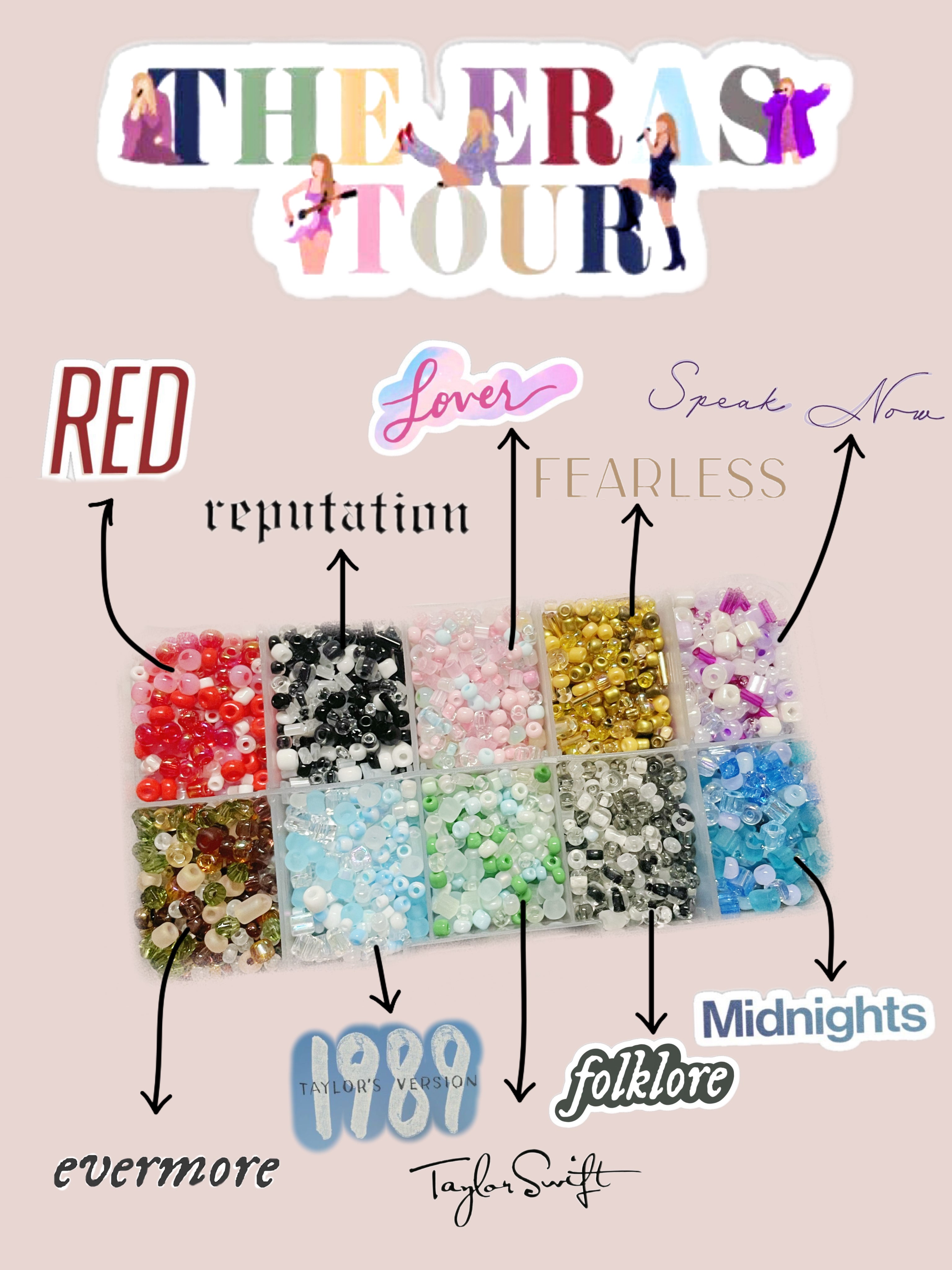 Taylor Swift Red Friendship Bracelet Kit/taylor Swift's Eras  Tour/swiftie/eras Tour/taylor/friendship/bracelet -  Sweden